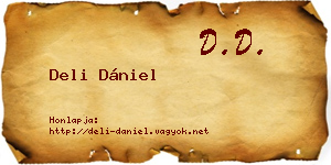 Deli Dániel névjegykártya